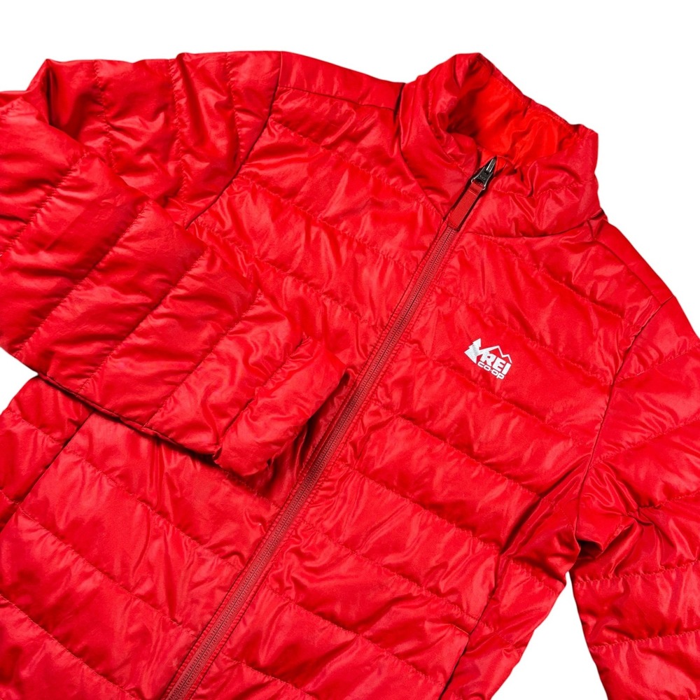 REI Co-op Puffer Jacket Kids Medium 10-12 Down Insulated Full Zip Quilted